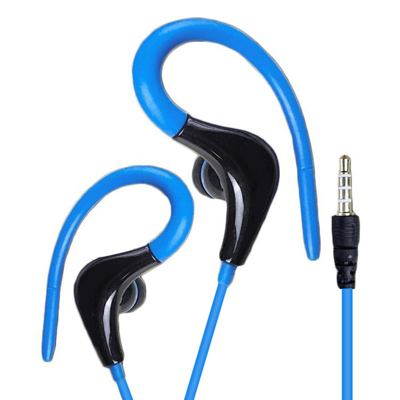 3.5mm Universal Ear Hook Stereo Wired Earphone Sports Volume Control Headphone