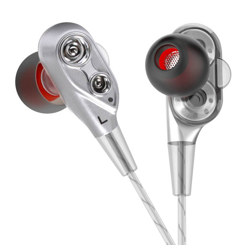 Fashion Dual Drivers Hifi Sound In-Ear Wired Headset Earphones for Phone Tablet