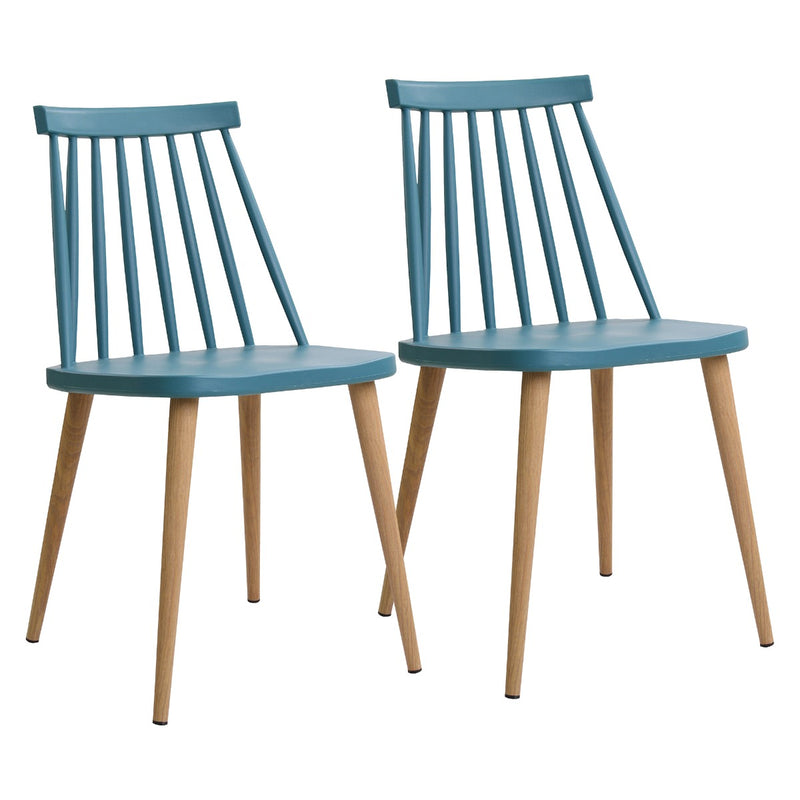 2 Pack Cafe Dining Chair-Turquoise-Abble