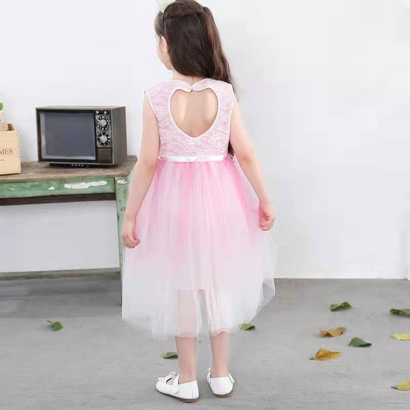 Baby Girl Bridesmaid Dresses Pink Casual Comfort Baby Flower Kids Party Wedding Princess Ball Gown Dresses for 2-10 Years Old