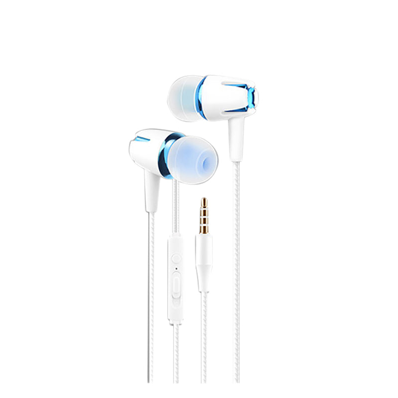 Fashion Threaded Cable Heavy Bass Stereo Music In-ear Headset Earphone with Mic